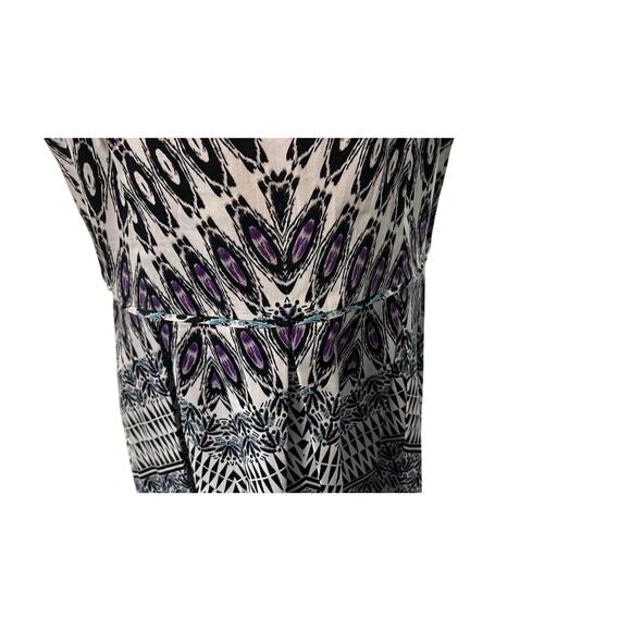 Sleeveless Dress NWT Women SZ 16 Covington Pleated Aztec Boho Artsy Resort Beach - Picture 4 of 10